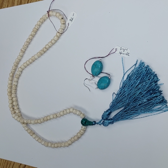 New White Howalite mala set - Picture 2 of 5